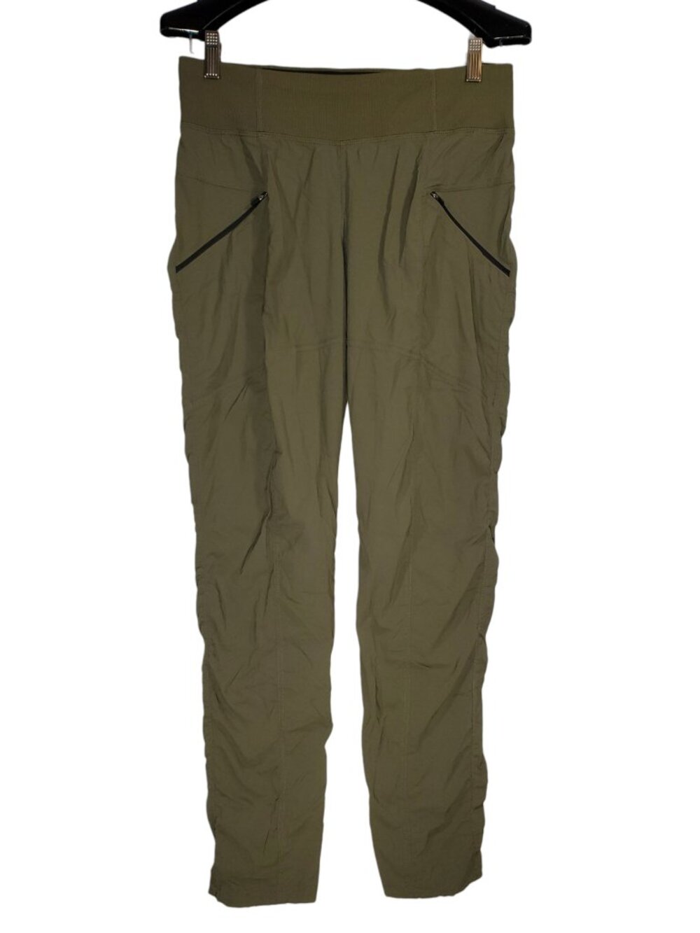 Prana Koen Pants Women's S Grape Leaf Green Nylon Pull-On Tapered Hiking Travel - Picture 2 of 11